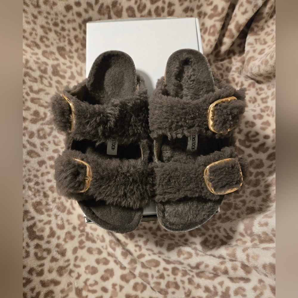 Birkenstock Shearling Arizona big buckle